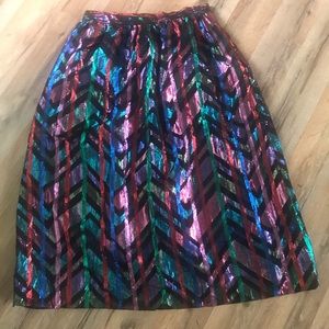 Women’s vintage tinsel skirt.